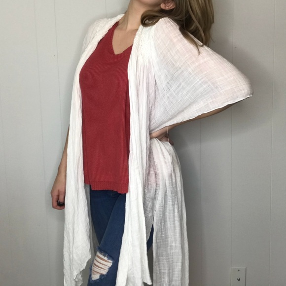 Free People Sweaters - Free People | Angelica Kimono Cardigan New White